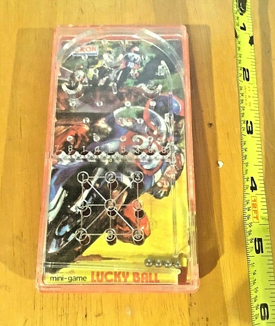 1976 MiniMate Pocket Pinball Games Exxon Motorcycle Mini Ball Game eBay