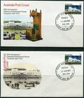 1977 Australia 50th Anniversary Of Parliament House Set Of 2 FDC's, VGC