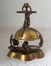 Sonnette cloche de table comptoir d'hôtel Ancre Marine Bell Antique Doorbell