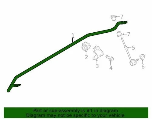 Barra estabilizadora OEM NUEVA 2015-2019 Ford Escape Lincoln MKC EJ7Z-5A772-E Foto 2 de 2