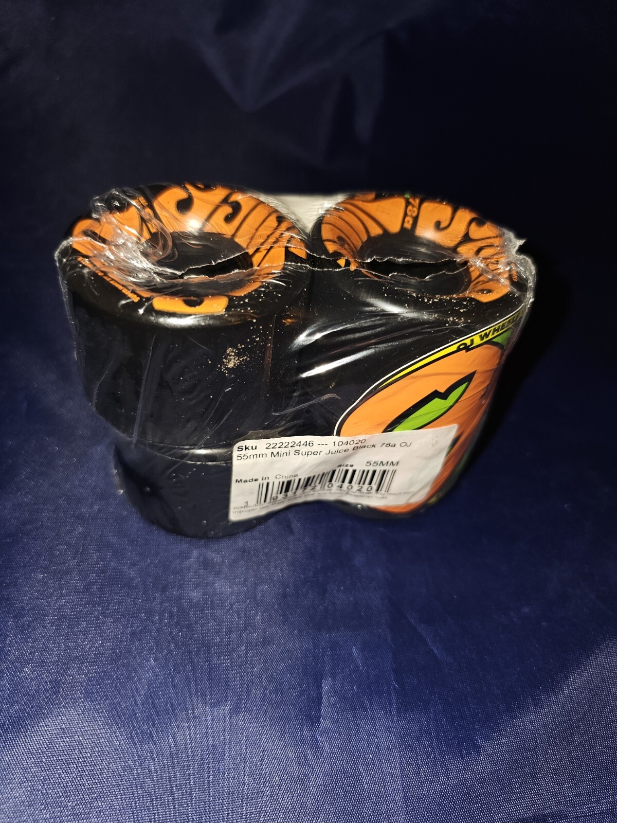 OJ Mini Super Juice Wheels Set Mix Up 55mm 78a black orange skateboard smooth