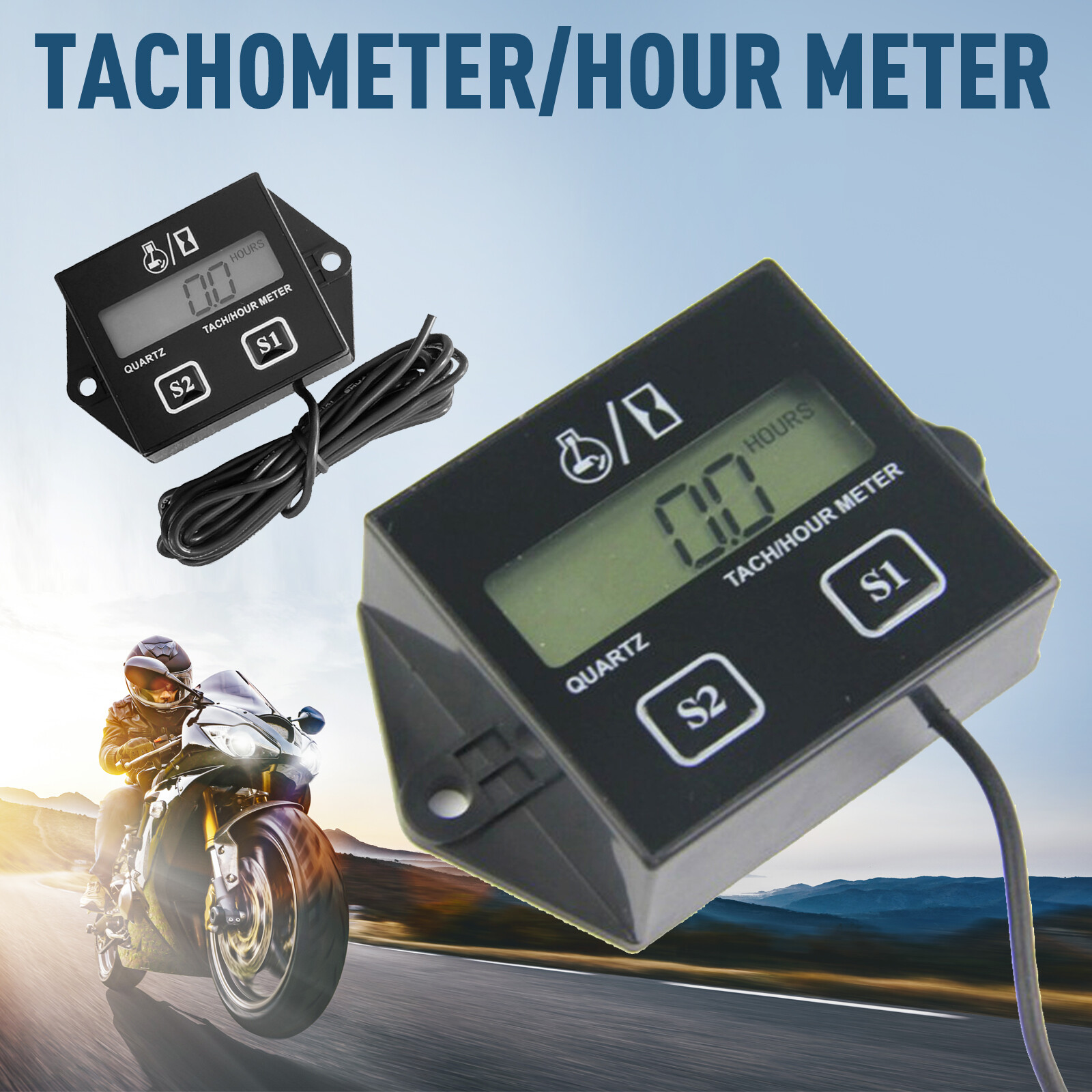 Tachometer digital for chainsaw chainsaw engines and other 2/4 strokes LCD XS