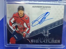 2020-21 UD Ultimate Rookies Signatures Alexander Alexeyev Washington Capitals 