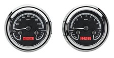 Dakota Digital 1947-53 Chevy Pickup Analog Gauge System Black Red Vhx-47c-pu-k-r