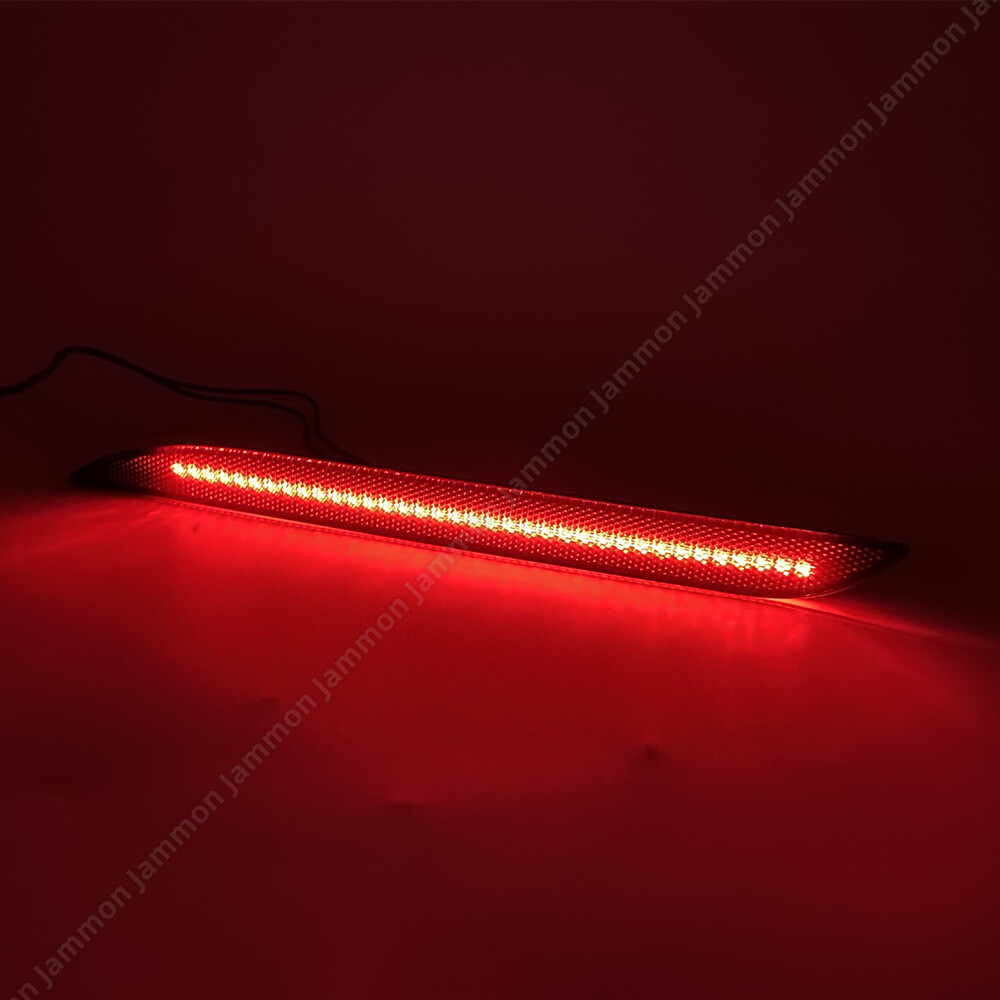 Smoked LED Bumper Lights For 2015-2017 Ford Mustang - Brake Tail Reflectors