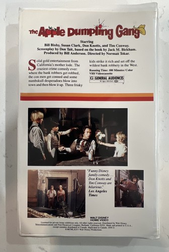 Vintage Walt Disney The Apple Dumpling Gang VHS 18V Clamshell 1975 - Picture 2 of 9