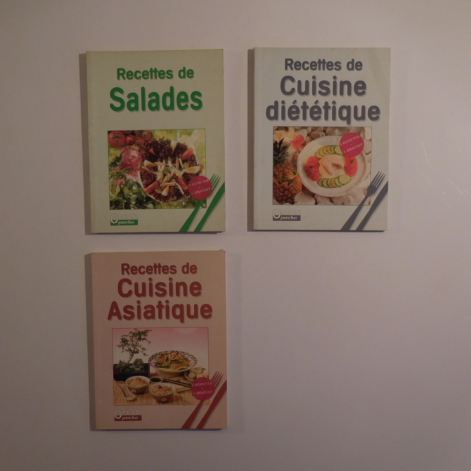 3 Hefte Rezept Küche Diät Salat Asiatisch 1988 OPEASI Schweiz N3380