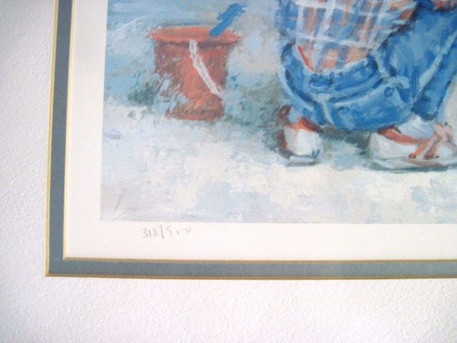 LUCELLE RAAD ""Water's Edge"" Firmado Enmarcado Edición Limitada Estampado 318/900 - Imagen 5 de 7