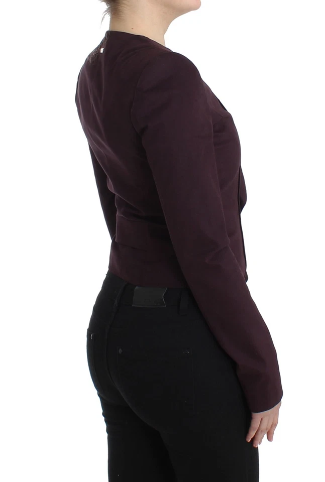 GF Gianfranco Ferre Chaqueta Abrigo Blazer Púrpura Acanalado IT40/US6 Precio de venta sugerido por el fabricante $450 Foto 4 de 4