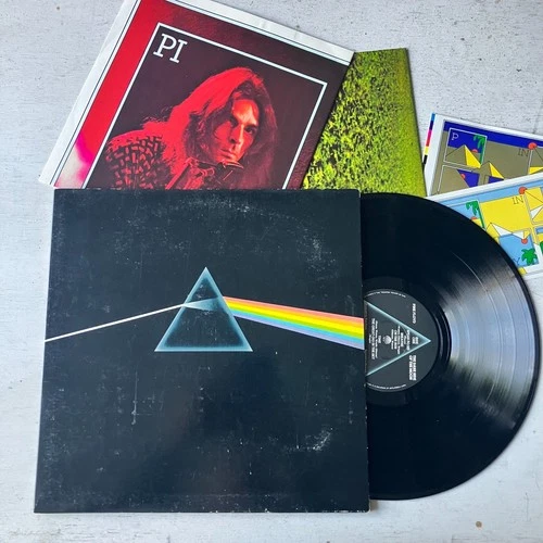 Pink Floyd Dark Side of the Moon LP Harvest Complete Stickers Posters EXCELLENT