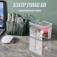 Desktop Cotton Swab Storage Box with Multi Grid Partition Modern Home Organizati