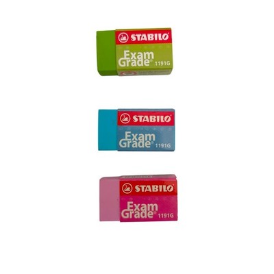 Stabilo Exam Grade 1191G Colourful Eraser | Home Office School Stationery 12pcs