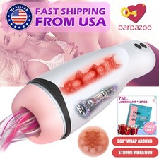 Male Automatic Handsfree Masturbater Cup Stroker Pocket-Pussy Toy-Men Lubricants