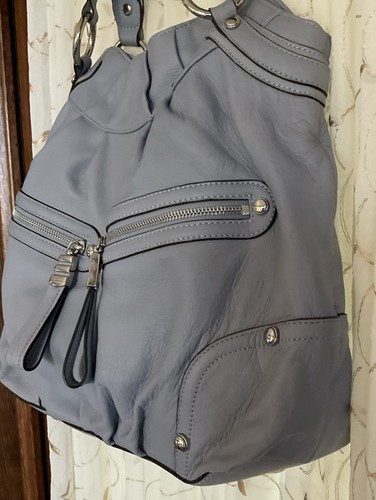 B.Makowsky Large Light Gray Leather Tote/Shoulder Bag w/lots of function NWOT - Picture 6 of 15