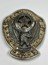 Vintage Rare Harley Davidson Fat Boy Star Snake Skin Bikers Belt Buckle