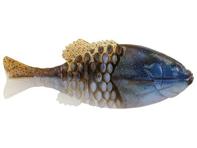 Berkley Powerbait Gilly Swimbait - Size 130mm / Color - Green Pumpkin Blue Flash