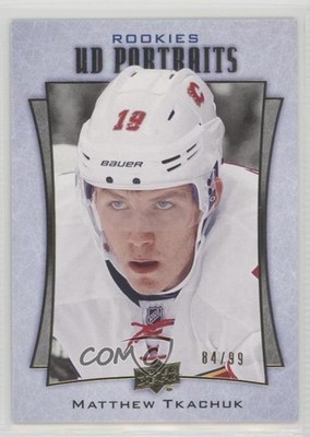 2016-17 Upper Deck UD Portraits Gold Foil 84/99 Matthew Tkachuk Rookie RC ig4