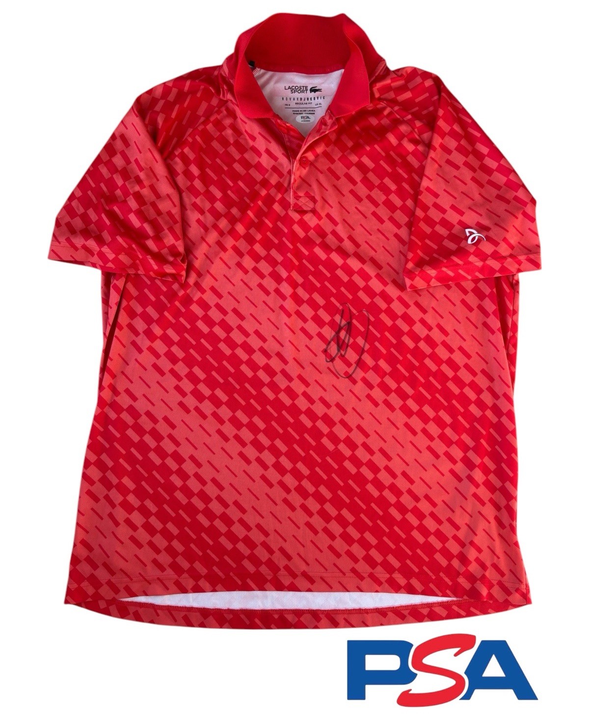 Novak Djokovic Signed Autographed Lacoste Sport Tennis Polo Shirt PSA/DNA AUTO