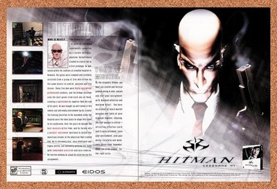 2000 Hitman Codename 47 PC Original Advertisement / Retro Promo v3