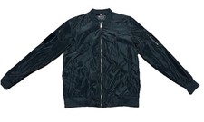Meta Threads Mens Black Bomber Jacket Sz L Am...