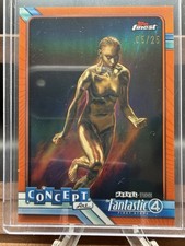 2026 Topps Finest Marvel Fantastic Four Concept Art Silver Surfer Orange /25 SP