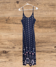 Supnier Bohemian Women's Summer Maxi Dress - Adjustable Straps - Size L