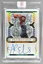 Anthony Edwards 2023 National Treasures #P-ANT Gold Penmanship Auto 8/10
