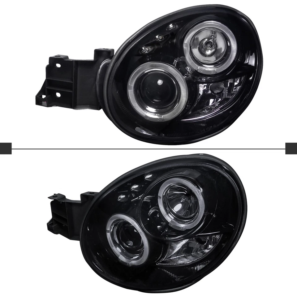 Smoke LED Halo Projector Headlights For 2002-2003 Subaru Impreza WRX Outback L+R Foto 4 de 4
