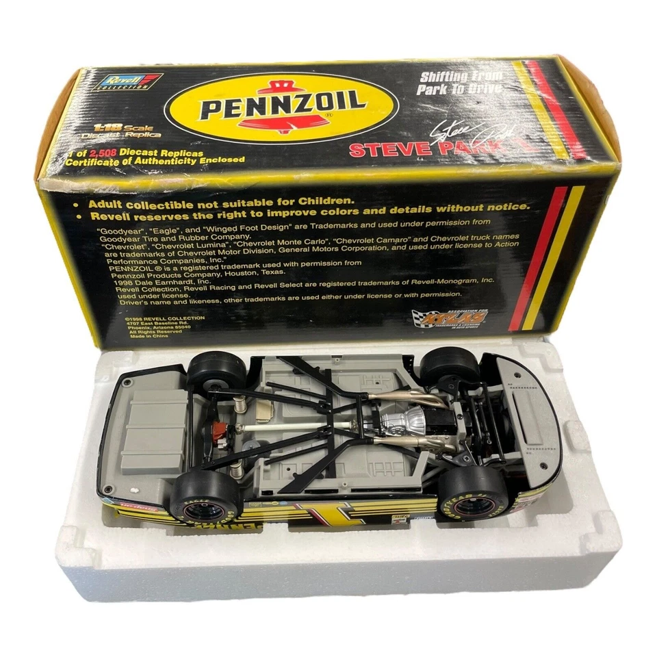 Chevrolet Monte Carlo 1998 Steve Park Pennzoil 1/18 NASCAR de estacionamiento a conducción Foto 3 de 4