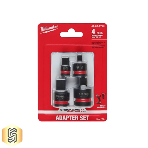 Milwaukee Tool 49-66-6742 SHOCKWAVE Impact Duty™ 1/4"-1/2"Drive Adapter 4 PC Set - Image 2 of 2