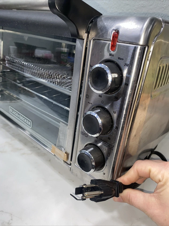 Horno tostador BLACK+DECKER extra ancho Crisp 'N Bake Air Fry - plateado Foto 3 de 4