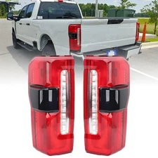 Left+Right LED Tail Lights Brake Lamps W/Blind Spot For Ford F250 F350 2023 2024