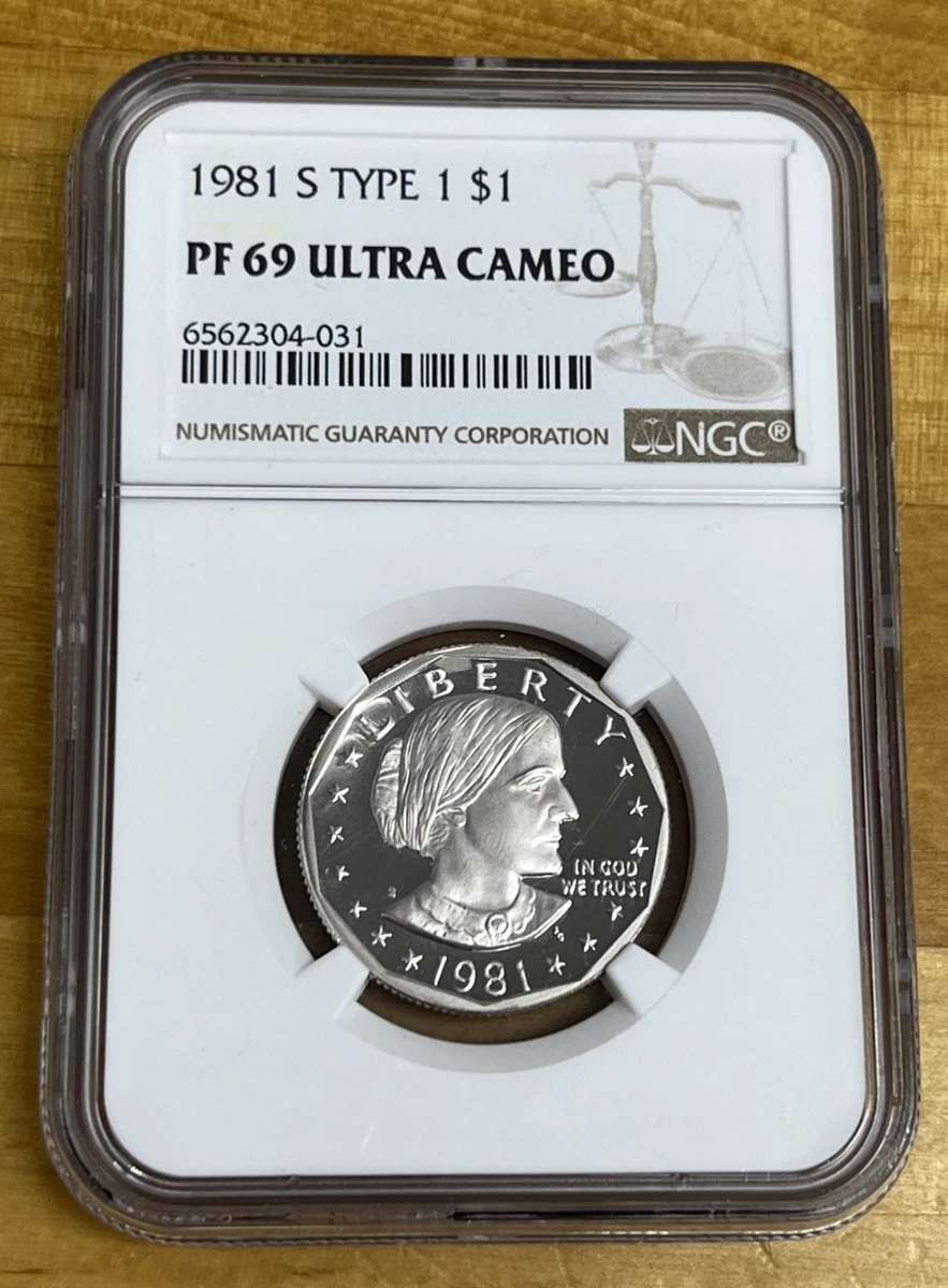 Uncirculated Proof NGC Susan B Anthony Dollars (1979-1981, 1999
