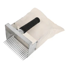  Berry Picker With Bag: Stainless Steel Blueberry Picker Scoop Comb Fruit