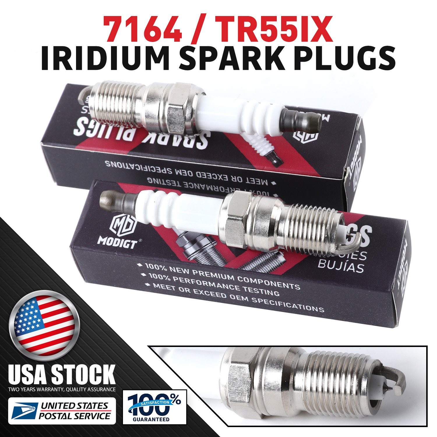New 6Pcs OEM Replacement For NGK 7164 / TR55IX Premium Iridium  Spark Plugs