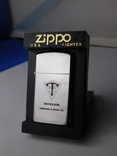 ZIPPO LIGHTER NICHOLSON TERMINAL AND DOCK COMPANY DETROIT VINTAGE 1972 SLIM
