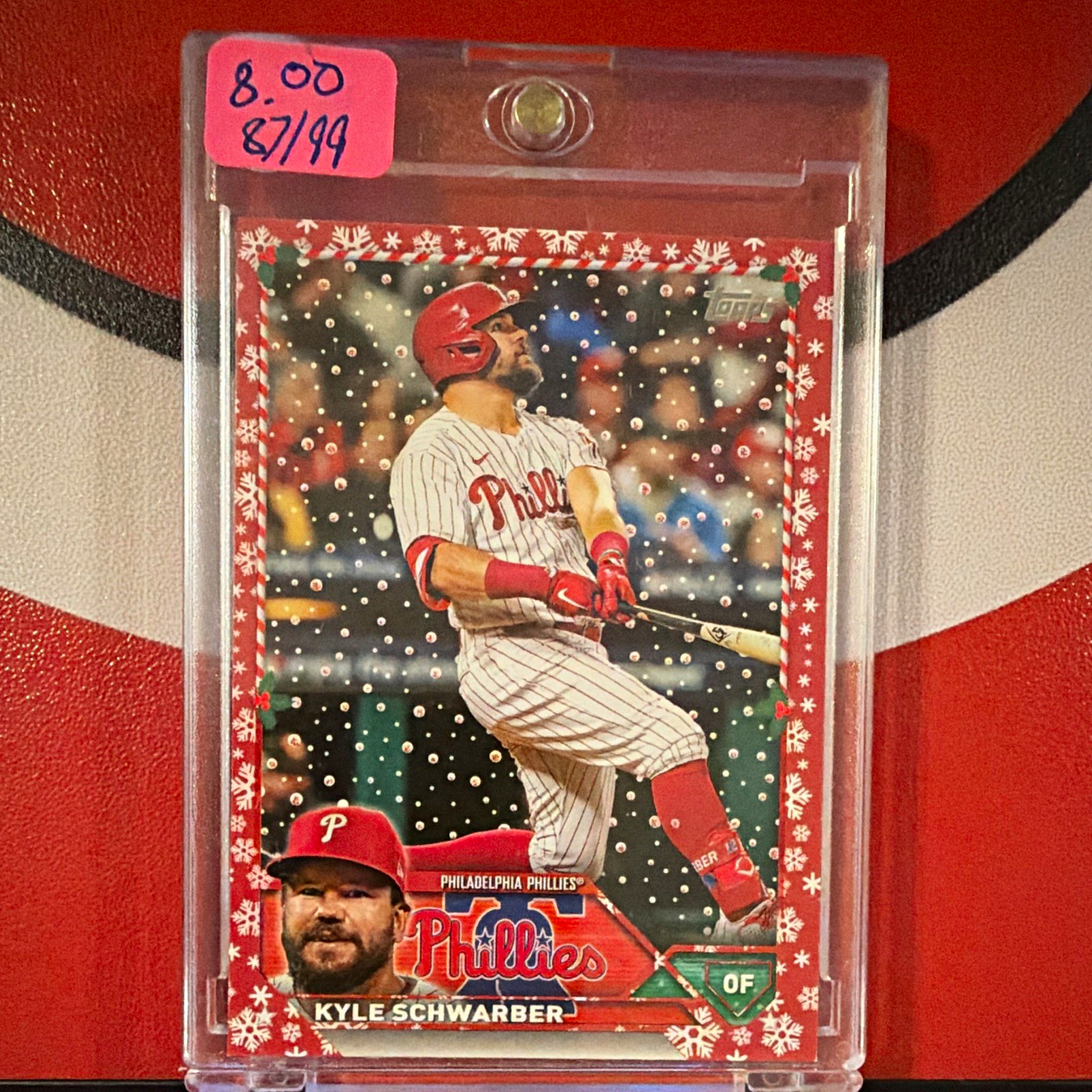 Topps 2022 Holiday Kyle Schwarber Phillies Serial #87/99 #H9 MLB Card