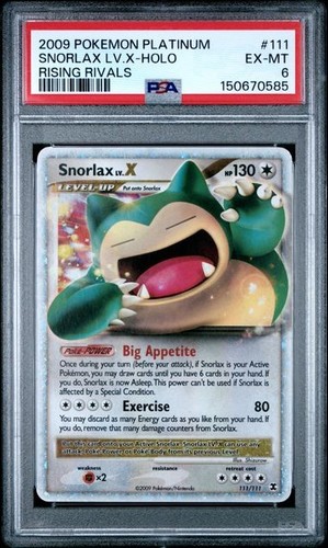 Snorlax LV.X graded PSA 6 for sale on eBay