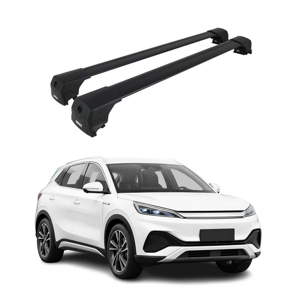 DachträGer GepäCkträGer FüR Byd Atto 3 2022-2026 Abe Aluminium Schwarz 2Tlg-image