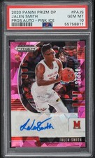 2020 Panini Prizm Draft Picks Pink Ice Jalen Smith ROOKIE AUTO #PA-JS PSA 10 GEM