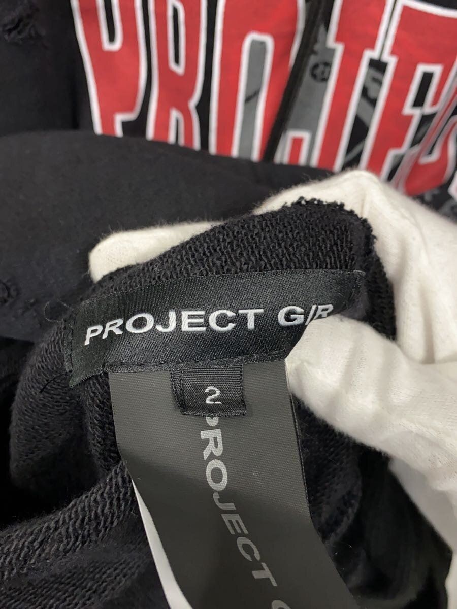 PROJECT G R Hoodie 2 Cotton BLK Print Used | eBay