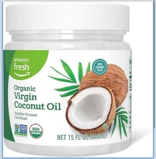 New Amazon Fresh, Organic Virgin Coconut Oil, 15 Fl Oz