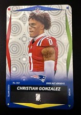 2025 UNO NFL Elite Alt Maglie Wild Foil Hypnotic Christian Gonzalez Patriots SP