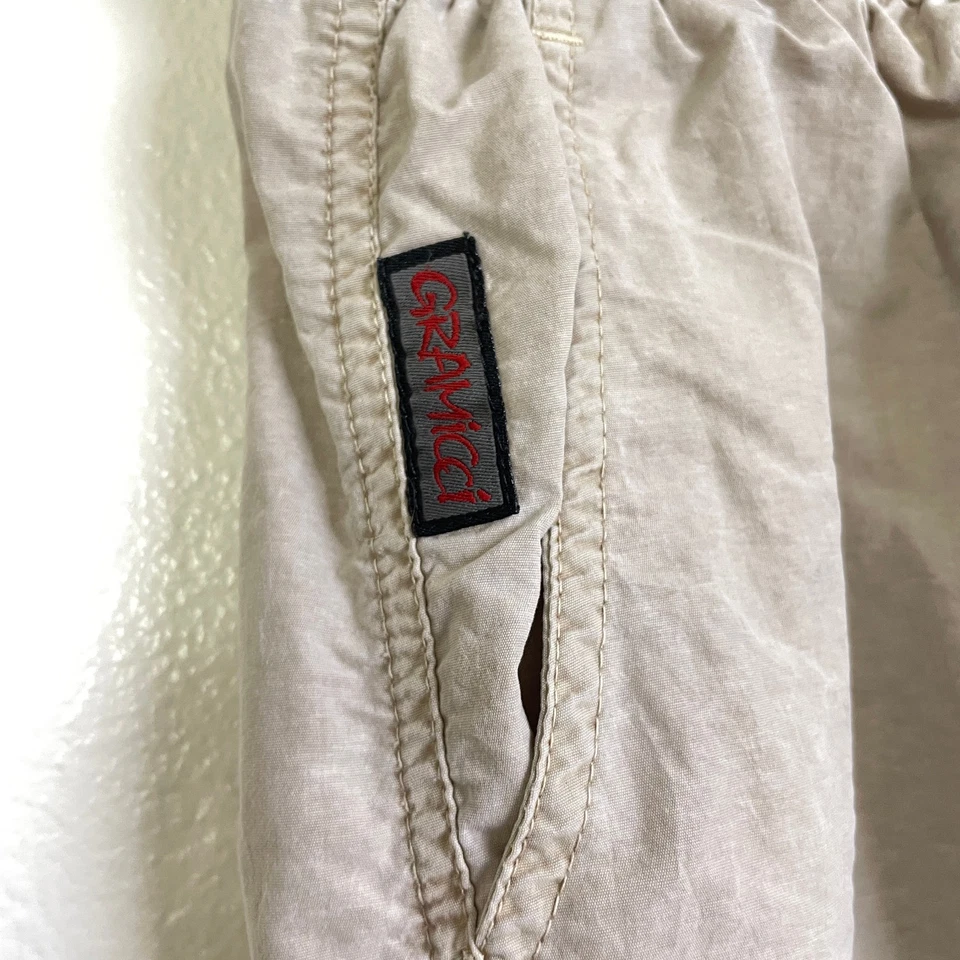 复古 Grammici 皮带远足裤女式米色黑色弹性轻便 26x31.5 — 第 4/4 张图片