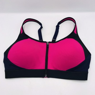 Champion C9 Sports Bra Front Zip Close Padded Seamless Adjustable Size L