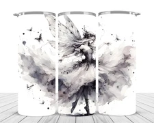 "Dancing Fairy in Starlight" – Ethereal Watercolor – 20oz Gothic Romance Cup