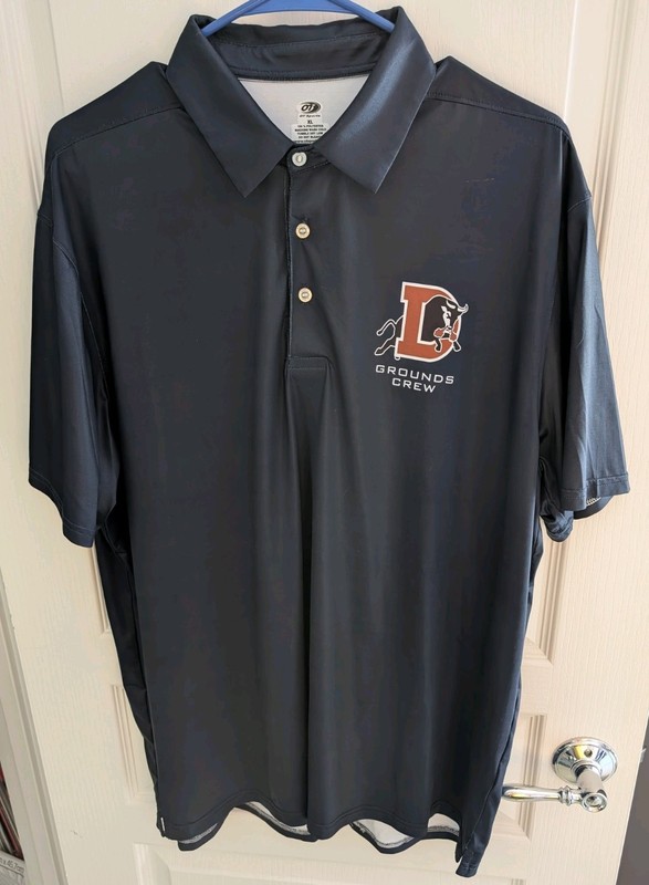 Durham Bulls Ground Crew Game-used Navy Blue Polyester OT Polo Shirt Size XL