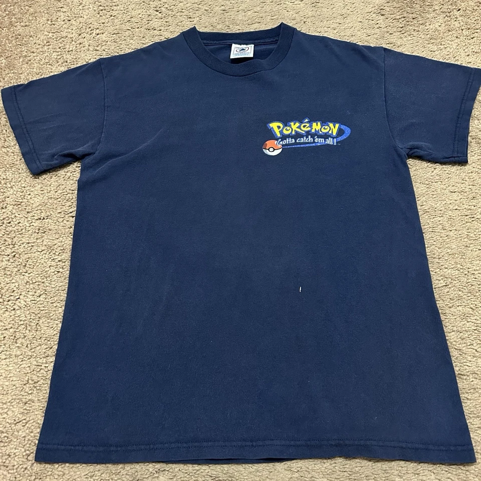 Camisa grande Pokémon Youth 1999 gráfico grande en la espalda *etiqueta Delta de manchas Foto 2 de 4