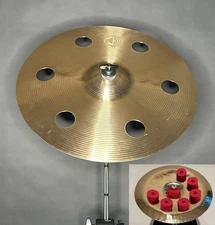 Sonic Sound 18 Inch B20 O-Zone Crash Cymbal + 6 FREE RED Cymbal Pads.