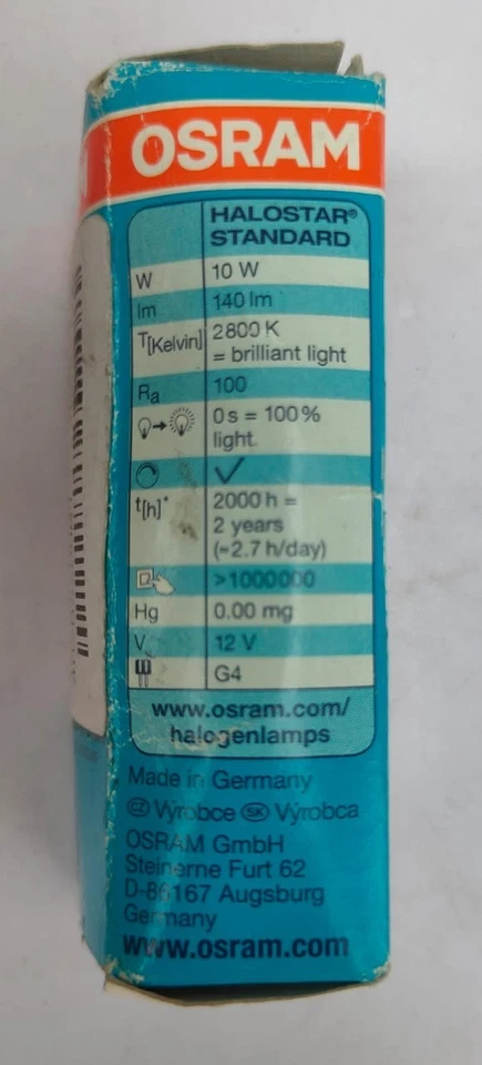 OSRAM HALOSTAR STANDARD 64415 12V 10W 2800K G4 LOT OF 16 - Image 4 of 4